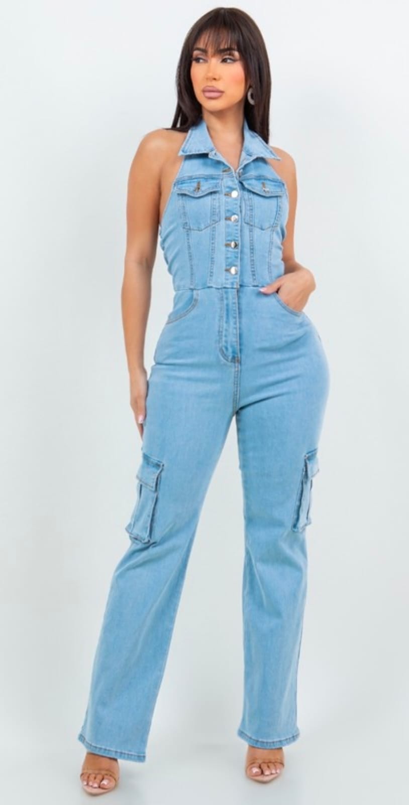 Denim Jumpsuit Power Chic