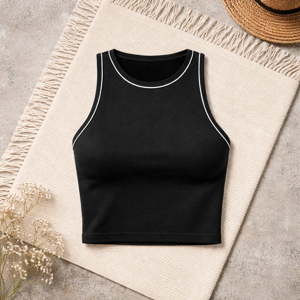 Crop Top Fit Black