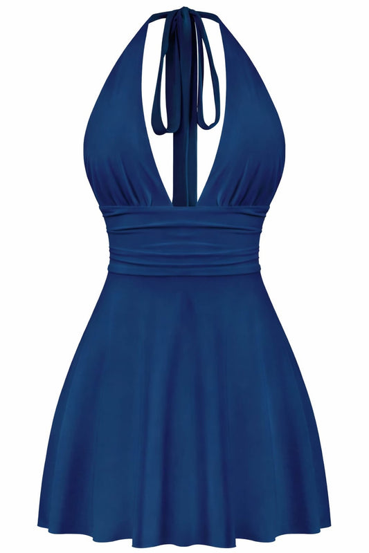 Halter Mini Dress Navy